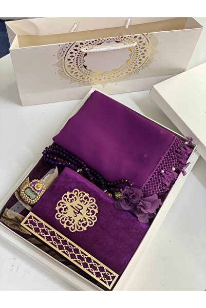 Genel Markalar Gelin Bohça Seccade Seti Mor