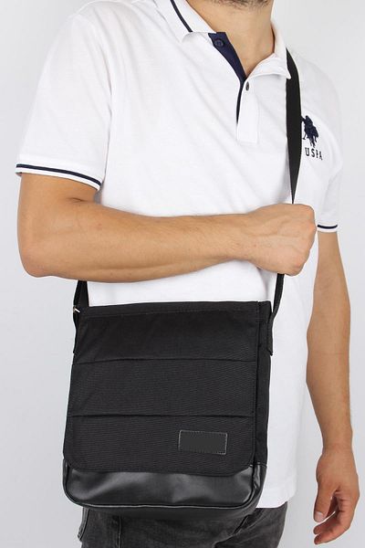Bagacar Geantă neagră unisex pentru laptop de 13" 14" Mac Air Messenger