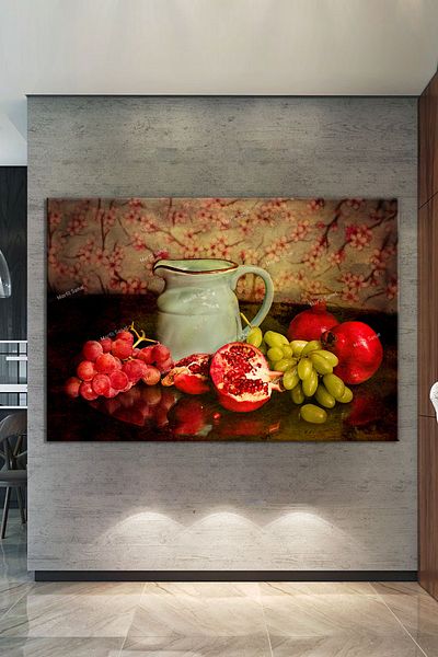 Morfil Sanat Atölyesi Καλλιτεχνικός πίνακας σε καμβά με φρούτα νεκρή φύση (8 διαφορετικά μεγέθη)