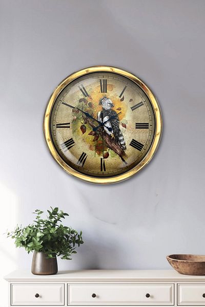 Kasva Concept Decoration 40 cm Gold Metal Amazon Wall Clock