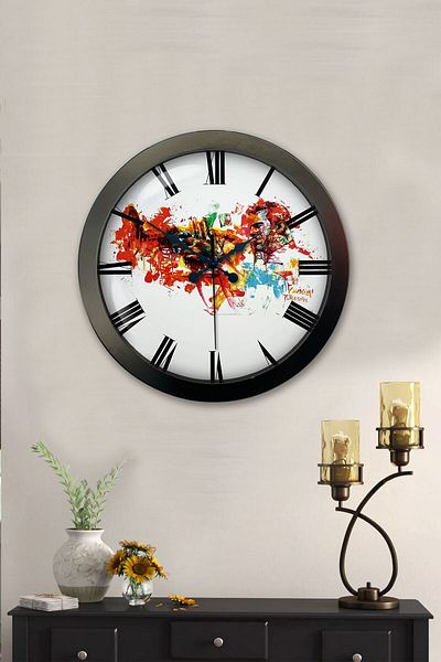 Kasva Concept 36 cm Black Metal Gun Wall Clock