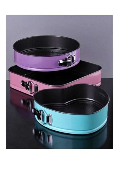La Push Concept Lapush Granite Springform Pink Lilac Turquoise Cake Mold Set Set of 3
