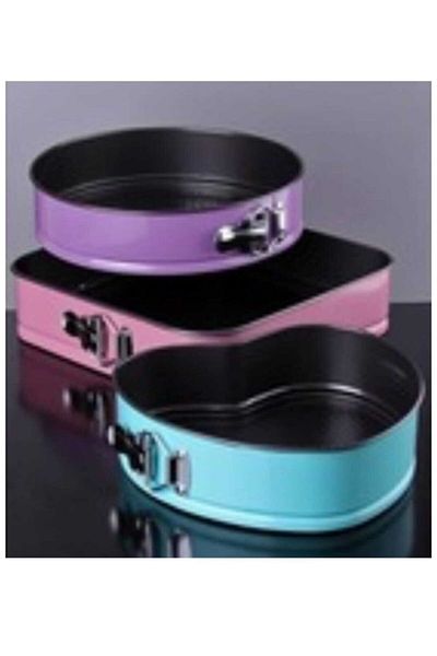 La Push Concept Lapush Granite Springform Pink Lilac Turquoise Cake Mold Set Set of 3