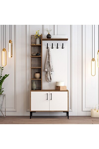 Variant Mobilya Viyana D Portmanto - Ceviz / Beyaz