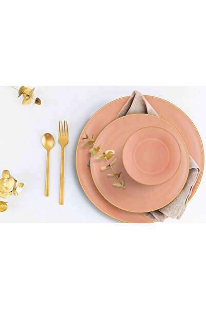 The Mia Basic Bowl Set of 6 Salmon Pink - 15 Cm