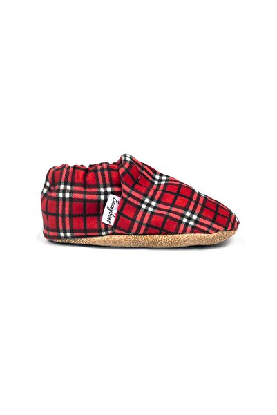 Bunnybons Plaid Baby Booties with Non-Slip Sole
