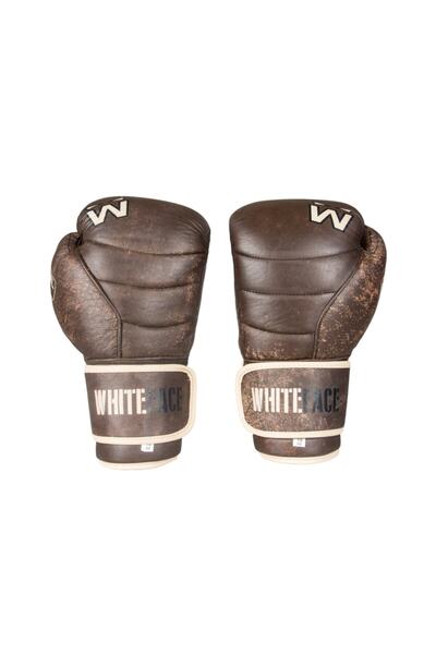 whiteface Vintage Deri Eskitme Görünümlü Boks Eldiveni