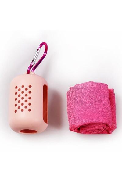 TechnoSmart Silikon Kılıflı Havlu Mikrofiber Hızlı Kuruyan Kamp Çanta Mutfak ...