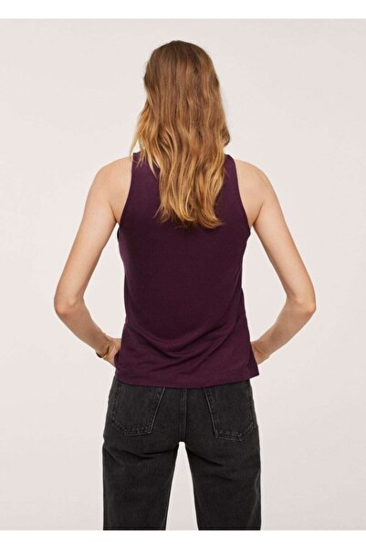 MANGO Woman Γυναικείο Μπορντό Stretch Top