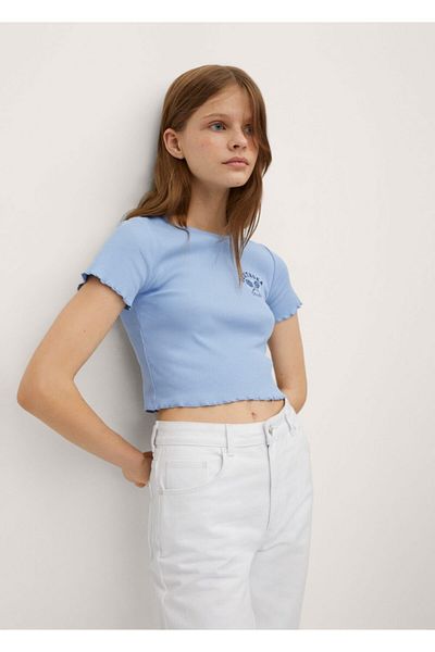 Mango Teen Tricou Albastru Pentru Copii