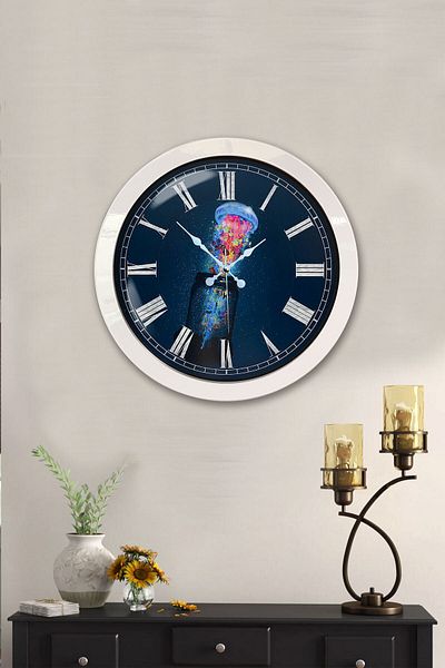 Kasva Concept Gift 36 cm White Metal Sea Wall Clock