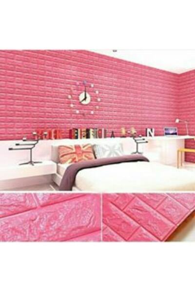 Renkli Duvarlar Nw03 Pembe Tuğla Arkası Yapışkanlı Kız Çozuk Odası Genç Odası...