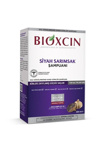 Bioxcin 300 ml Garlic Black Shampoo
