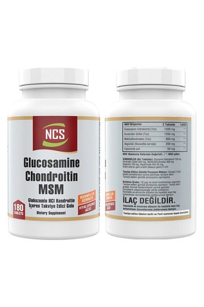 NCS Glucosamine Chondroitin Msm Boswellia Serrata Hyaluronic Acid 180 Tablets & Vitamin D3-k2 120 Tablets