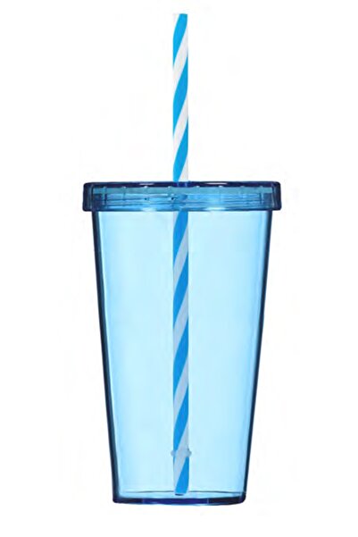 krommet زجاج مع قش 660 سي سي