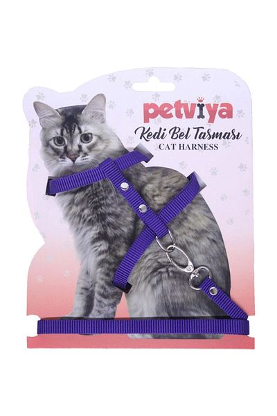 petviya Adjustable Cat Bust (waist) Collar Purple