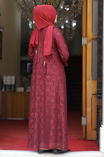 Tesetturabiye Papatya Abiye Bordo