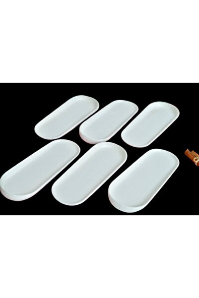 ACAR Bianco Perla Up Down 6-Piece Boat Plate 23.5 Cm