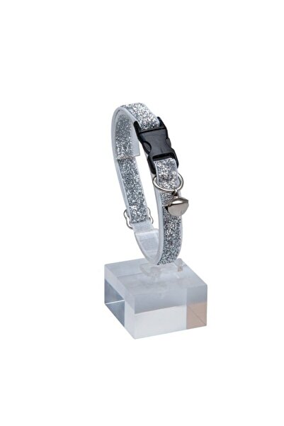 Genel Markalar Simli Kadife Zilli Ayarlanabilir Kedi Boyun Tasması 22-30 Cm G...