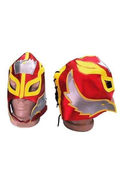 Ufuk Şaka Oyunları Merkezi قناع Smackdown Rey Mysterio (قناع المصارع الأمريكي باللون الأحمر والأصفر