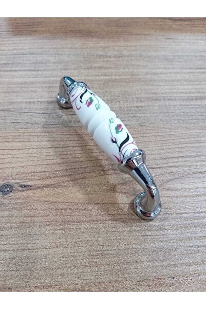 ARON 2010-10-112 Krom Rustik Porselen Kulp Mobilya Vestiyer Çekmece Dolap Komidin Şifonyer Kulbu 96mm