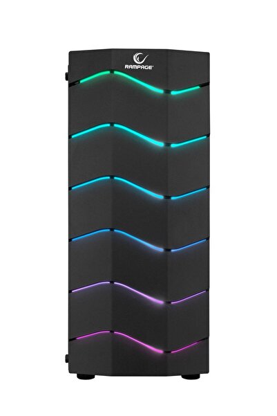 Rampage Arc-x Rgb Ledli Siyah Acrylic Panel 120mm Fanlı Gaming Oyuncu Kasası