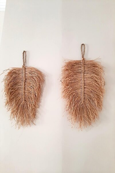 DeepB Rafya Yaprak Duvar Dekoru - 2 Adet