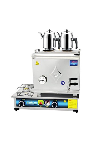 Mizan 40 Lık Lpg Tüplü 30 Litre 2 Demlikli Çay Kazanı Demlik Hediyeli