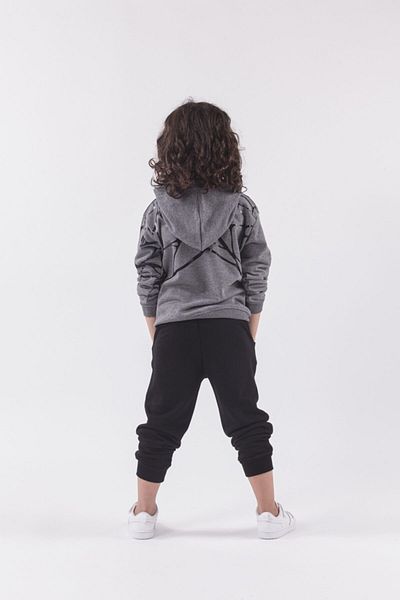 Dmb Hooded Printed Boy's Tracksuit Set with Elastic Waist and Legs