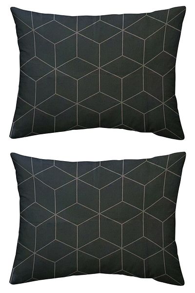 makiteks 100% Cotton Jeha Anthracite 2 Pieces 50x70 Pillow Case