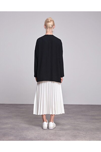 Essah Moda Жіноча довга спідниця з плісированою білою шкірою