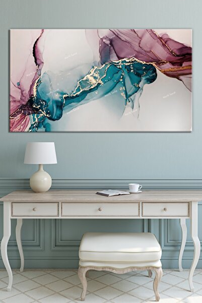 Morfil Sanat Atölyesi Renklerin Dansı Soyut Sanatsal Kanvas Tablo (8 Farklı Ö...