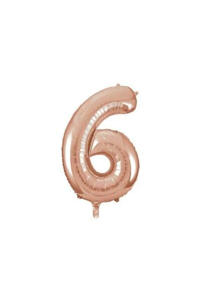 Dipak بالون فويل بأرقام جولدن روز ( 6 ) 34 بوصة 76 سم