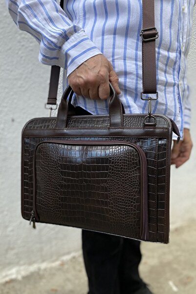 GENTE Unisex Laptop & Briefcase Καφέ Gn071603kr