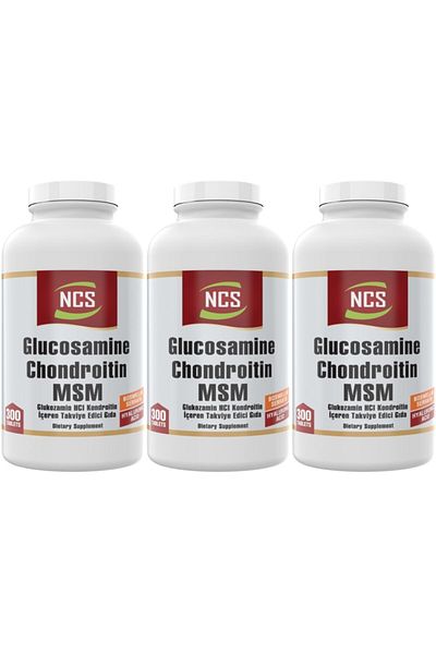 NCS Glucosamine Chondroitin Msm 3 Box 900 Tablets Hyaluronic Acid Boswellia Serrata