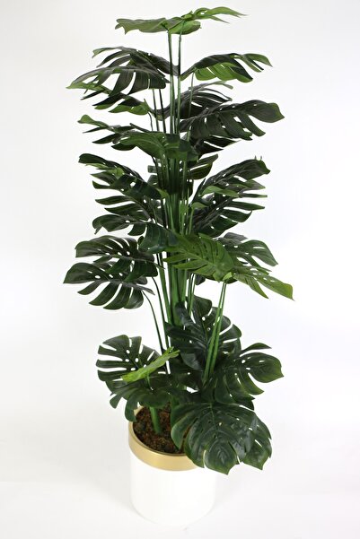 Yapay Çiçek Deposu Yapay Deve Tabanı Ağacı Metal Saksıda 180 Cm (monstera Deliciosa)