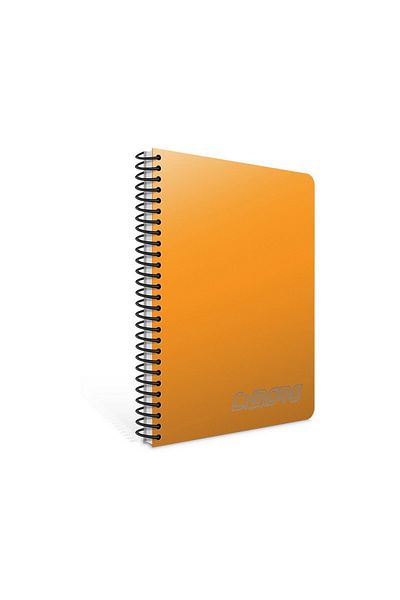 Gıpta Chromo A4 100 Sheets Plastic Cover Spiral Notebook (1491) Ruled Dark Yellow