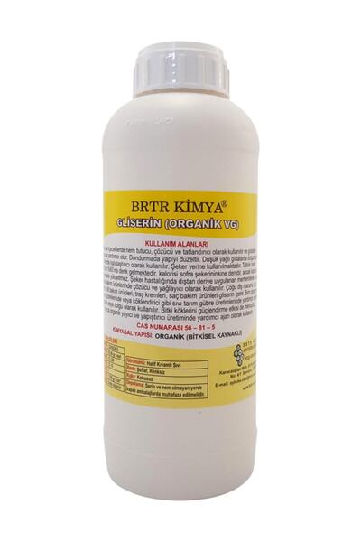 Brtr Kimya 1 Kg Bitkisel Gliserin Vg -usp/ep %99,84- Ithal Ürün