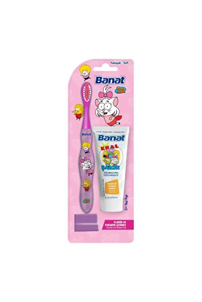Banat Kral Şakir Canan Çocuk Diş Fırçası Seti (25 Ml Diş Macunlu)