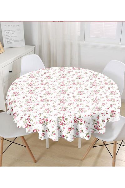 Realhomes Fata de Masa Rotunda Imprimata Digital Rose Design - Diametru 140cm