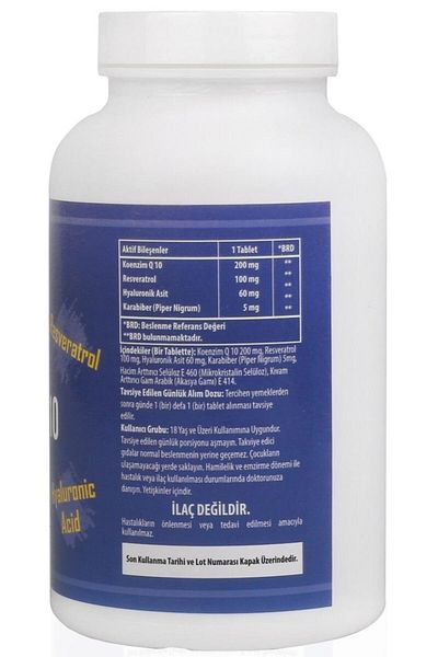 NCS Coenzyme Q 10 200 Mg Resveratrol Hyaluronic Acid 180 Tablets
