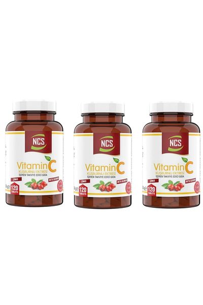 NCS Vitamin C 1000 Mg 3 Box 360 Tablet Beta Glutan Zinc Rosehip