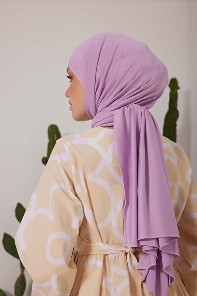 Gülsoy شال نسائي من القطن الممشط باللون الليلكي - 58