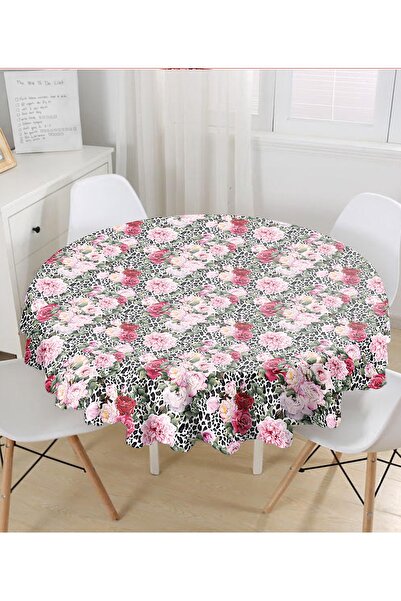 Realhomes Цифровий друк з леопардовим візерунком на круглій скатертині - Діам...