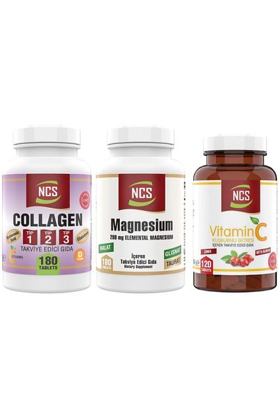 Nevfix Ncs 180 Tablet Collagen Magnesium 180 Tb Vitamin C 120 Tablets