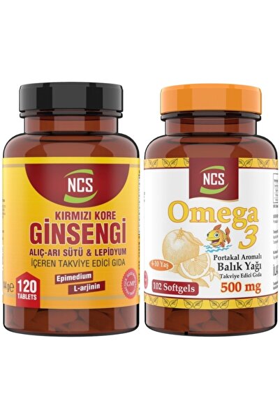 NCS Ginseng 120 Tablet Omega 3 Balık Yağı 102 Kapsül