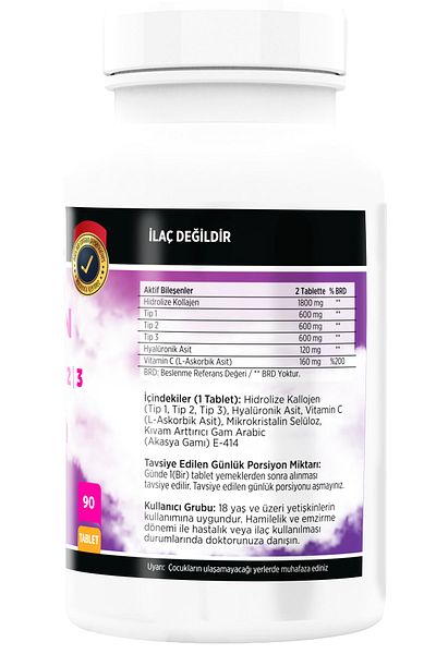 NCS Collagen Type-1-2-3-90 Tablets Magnesium (magnesium) 90 Tablets