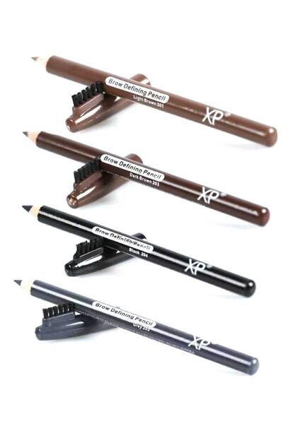 XP 201 Açık Kahve + 203 Koyu Kahve + 204 Siyah + 205 Gri  Kaş Kalemi 4lü Set 8680331740855x4