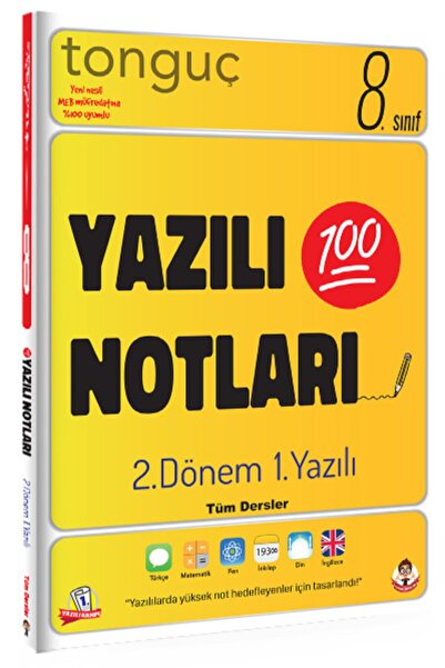 Tonguç Akademi 8. Sınıf Yazılı Notları 2. Dönem 1. Yazılı