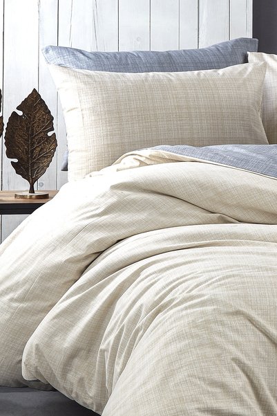 BONJARDİNHOME 100% Cotton Double Sided Double Duvet Cover Set